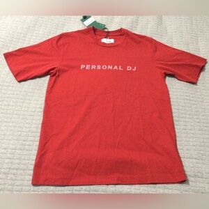 Kirin Personal DJ Red Cotton Designer Tee Women’s Size M